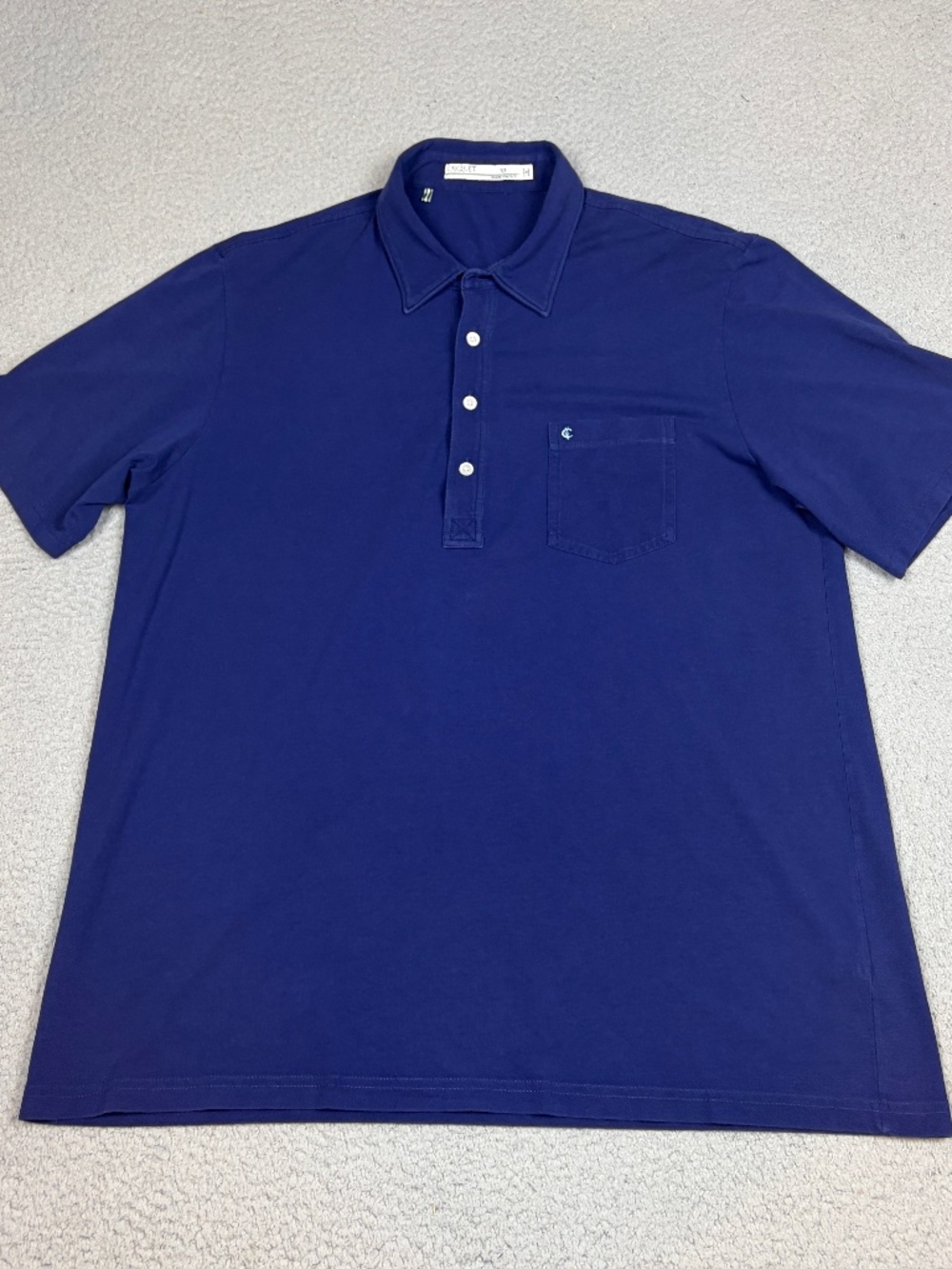 Criquet Polo Shirt Mens XL Blue Cotton Blend Golf Casual Short Sleeve